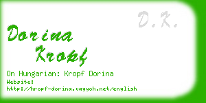 dorina kropf business card